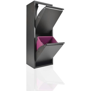 Refina – platzsparender Mehrzweckschrank/Abfalleimer aus pflegeleichtem Metall