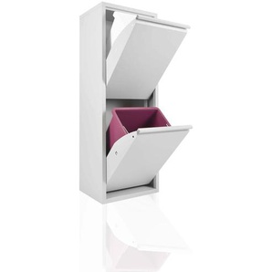 Refina – platzsparender Mehrzweckschrank/Abfalleimer aus pflegeleichtem Metall