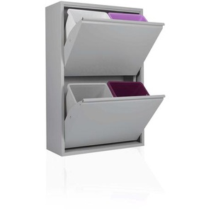 Refina – platzsparender Mehrzweckschrank/Abfalleimer aus pflegeleichtem Metall