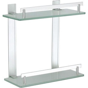 MSV - Regal 2 Werte Aluminium und Glas Tabarca 30 x 13 cm