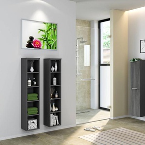 Regal 25 x 130 x 25cm Grau/Graphit