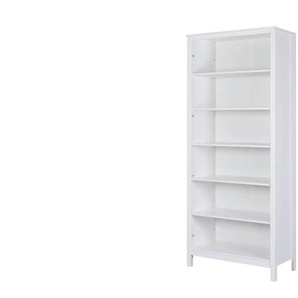 Regal aus Massivholz Landliv ¦ weiß ¦ Maße (cm): B: 82 H: 197 T: 39.5