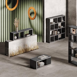 Regal Material: Holzwerkstoff Grau/Beton Dekor 150 x 159cm