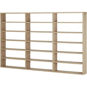 Regal  Booker ¦ holzfarben ¦ Maße (cm): B: 359,2 H: 221,3 T: 33.2