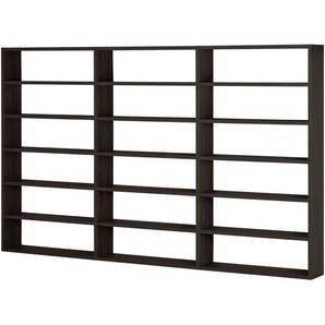 Regal  Booker ¦ braun ¦ Maße (cm): B: 359,2 H: 221,3 T: 33.2
