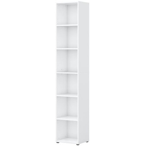 Regal  home.office ¦ weiß ¦ Maße (cm): B: 40 H: 212,5 T: 32.8