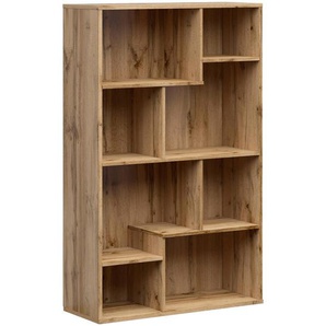 Xxxl Regal, Eiche Wotan, Holzwerkstoff, 5 Fächer, 87.5x140x33.5 cm, Wohnzimmer, Regale, Bücherregale