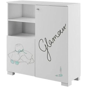 Regal Fashion Mint - weiß - Materialmix - 100 cm - 104,4 cm | Möbel Kraft