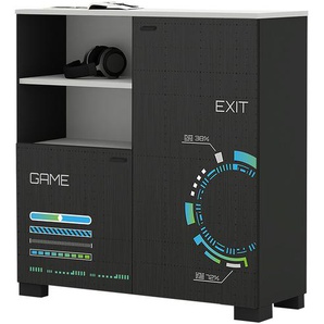 Kommode  Gamer  ¦ grau ¦ Maße (cm): B: 100 H: 104,4 T: 37.0