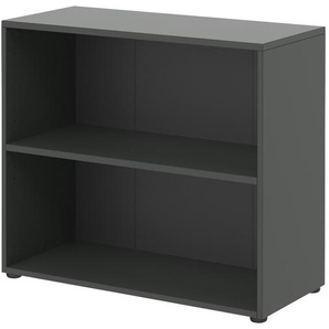 Regal - schwarz - Materialmix - 80 cm - 72 cm - 32,8 cm | Möbel Kraft