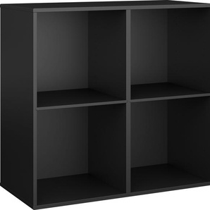 Regal HAMMEL FURNITURE Keep by Hammel Modul 006 Regale Gr. B/H/T: 88,6 cm x 81,2 cm x 42 cm, 4 St., schwarz Büroregal Büroregale 2 feste Einlegeböden, Wandmontage stehend montierbar, Breite 88,6 cm