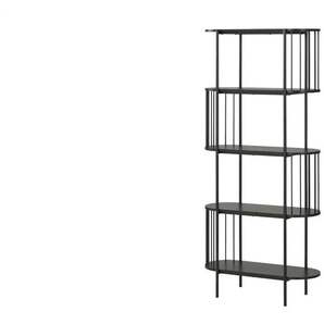 Regal  Hella ¦ schwarz ¦ Maße (cm): B: 80 H: 172 T: 34.0
