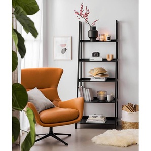 Regal I MDF Mitteldichte Holzfaserplatte , lackiert Schwarz/Schwarz 63 x 180 x 40cm