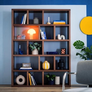 Regal MDF Mitteldichte Holzfaserplatte , furniert Braun/Walnuss 150 x 198cm