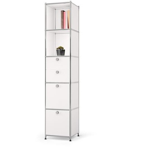 Regal Metall »CN3« mit 2 Klappenfächern und 2 Schubladen, weiß