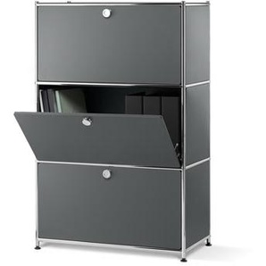 Regal Metall »CN3« mit 3 Klappenfächern, grau