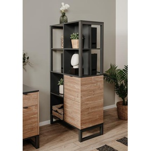 Regal MDF Mitteldichte Holzfaserplatte , beschichtet Braun/Grau 84 x 165 x 40cm