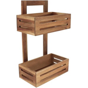 Regal mit 2 körben akazie mdf - akazie - Tendance
