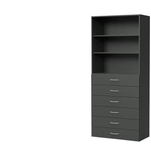 Regal  Multiraumkonzept ¦ grau ¦ Maße (cm): B: 80 H: 185 T: 40.0
