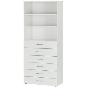Regal  Multiraumkonzept ¦ weiß ¦ Maße (cm): B: 80 H: 185 T: 40.0