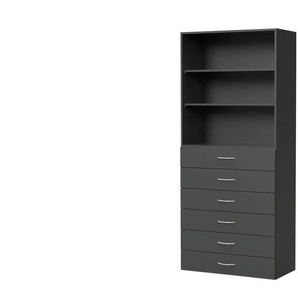 Regal Multischrank-System | grau | 80 cm | 185 cm | cm 40,0 |