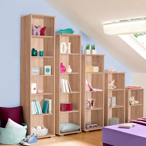 Regal PRIESS, braun (struktureichefarben hell), B:41cm H:193cm T:38cm, Holzwerkstoff, Regale, Standregal