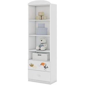 Regal  Safari ¦ weiß ¦ Maße (cm): B: 59,5 H: 190 T: 34.0