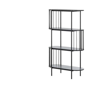 Regal - schwarz - Materialmix - 80 cm - 133,5 cm - cm 34,0 | Möbel Kraft