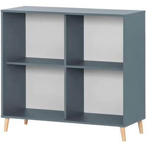 Regal Spanplatte, beschichtet Blau/Graublau 100cm
