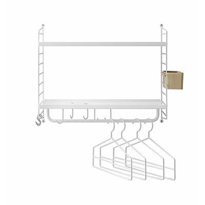 Regal String Hallway metall weiß / Für den Eingangsbereich - L 58 x H 50 x P 30 cm - String Furniture -