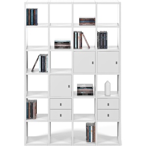 Regal TEMAHOME Pombal Regale Gr. B/H/T: 151 cm x 224 cm x 34 cm, weiß (matt weiß) Bücherregal Raumteiler-Regal Raumteiler-Regale Regale aus einer Wabenkonstruktion erstellt, unterschiedliche Farbvarianten