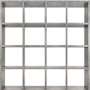 Regal TEMAHOME Pombal Regale Gr. B/H/T: 151 cm x 224 cm x 34 cm, grau (betonfarben) Bücherregal Raumteiler-Regal Raumteiler-Regale Regale