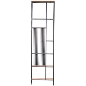 Regal Uulu III Böden: Massivholz Akazie, gebeizt & lackiert Gestell: Metall, lackiert Schwarz 50 x 180 x 30cm