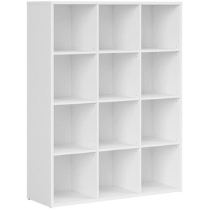 Xxxl Regal, Weiß, Holzwerkstoff, 12 Fächer, 114x146.5x38.5 cm, Wohnzimmer, Regale, Bücherregale