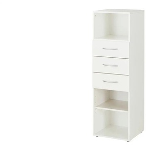 Regal - weiß - Materialmix - 40 cm - 126 cm - cm 40,0 | Möbel Kraft