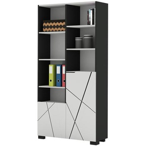 Regal  X Dark ¦ grau ¦ Maße (cm): B: 99,6 H: 200 T: 36.6