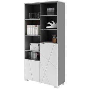 Regal  X Grey ¦ grau ¦ Maße (cm): B: 99,6 H: 200 T: 36.6