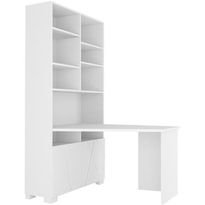 Schreibtischregal  X White ¦ weiß ¦ Maße (cm): B: 99,6 H: 200 T: 133.0