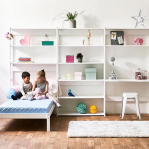 Hoppekids Regalbett »Storey« - Weiß - Massivholz -