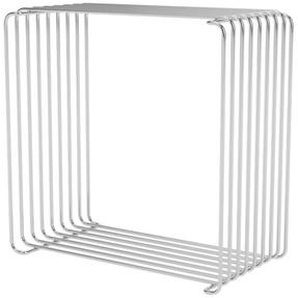 Regalelement Panton Wire Single verchromt silber, Designer Verner Panton, 34.8x34.8x18.8 cm