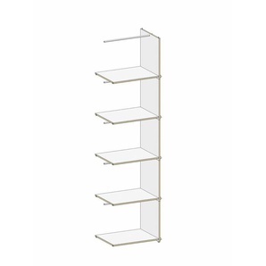 Regalsystem M6 Gentner-Design MDF weiß, Designer Matthias Gentner, 197x50.2x39 cm