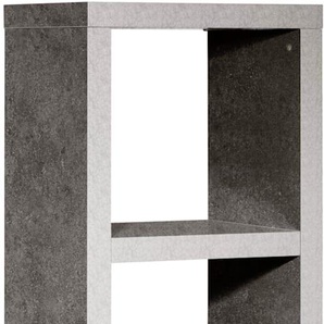 Regalwürfel HEINE HOME Regale Gr. 5 Fächer, B/H/T: 29,5 cm x 182,0 cm x 29,5 cm, grau (stein) Regalwürfel