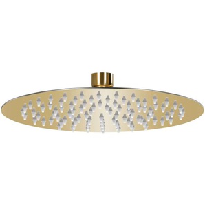 Regenbrause Edelstahl 20 cm Rund Golden