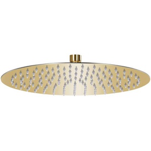 Regenbrause Edelstahl 30 cm Rund Golden