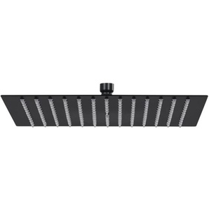 Regenbrause Edelstahl 40x40 cm Quadrat Schwarz vidaXL