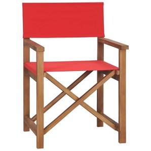 Regiestuhl Massivholz Teak Rot 57.5x54.5x85 cm