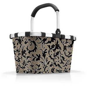 Reisenthel Einkaufskorb Baroque Marble, Braun, Schwarz, Textil, 22 L, quadratisch, 49x29x28 cm, Freizeit, Koffer & Taschen, Einkaufskörbe