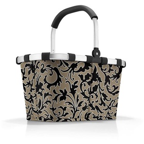 Reisenthel Einkaufskorb Baroque Marble, Braun, Schwarz, Textil, 22 L, quadratisch, 49x29x28 cm, Freizeit, Koffer & Taschen, Einkaufskörbe