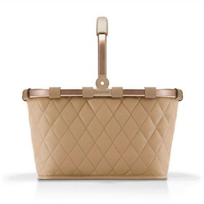 Reisenthel Einkaufskorb Carrybag Rhombus Ginger, Gold, Sand, Textil, 22 L, quadratisch, 49x29x28 cm, Freizeit, Koffer & Taschen, Einkaufskörbe