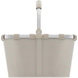 Reisenthel Einkaufskorb Herringbone Sand, Beige, Textil, 22 L, quadratisch, 49x29x28 cm, Freizeit, Koffer & Taschen, Einkaufskörbe